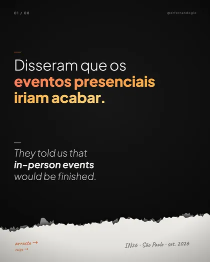 Post de 26 set 2026: Disseram que o presencial ia acabar.